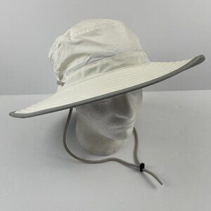 REI Boonie Hat Men’s L/XL Wide Brim White Hiking Outdoor Chin Strap Lightweight